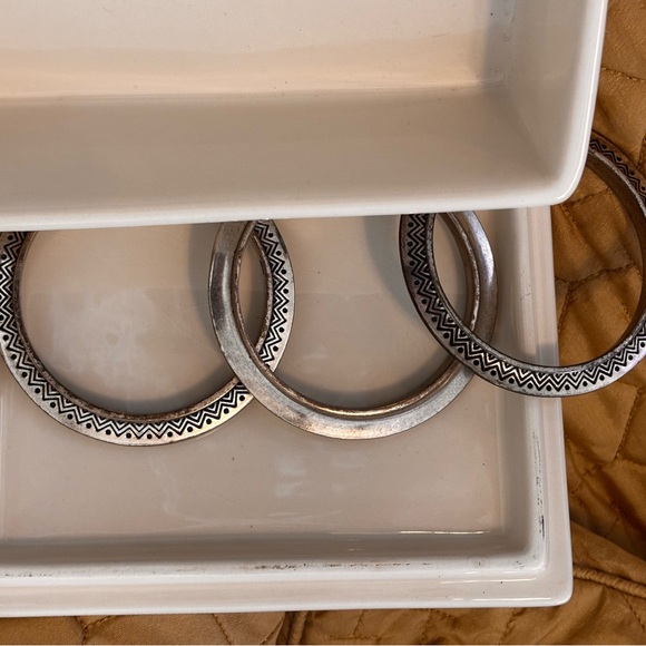Silver Patterned Bangles 3 🌼🌼🌼🌼 - Picture 12 of 14